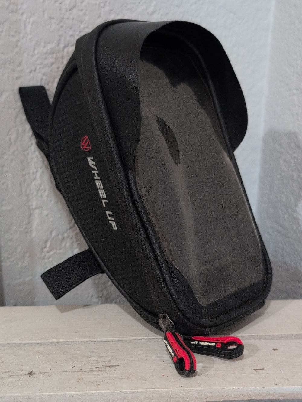 Cycling Bicycle Top Tube Mounting Clear Phone Pocket Bag With Zip Storage Pouch